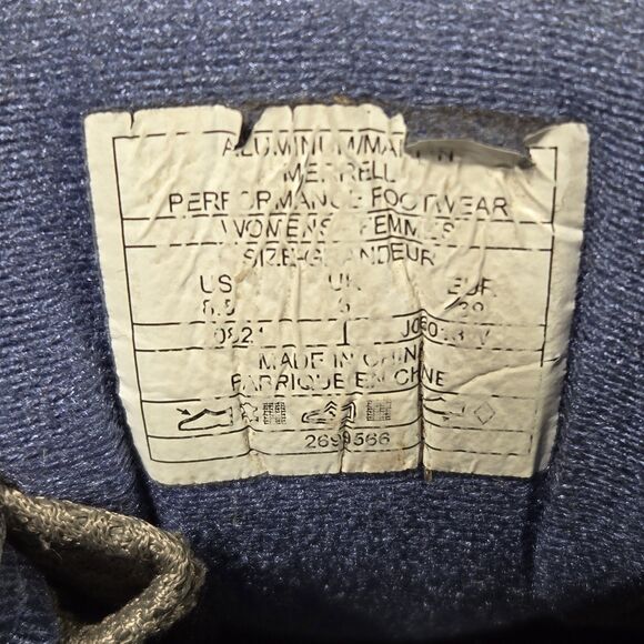 Merrell Moab 2 Vent Ventilator Vibram Women Sz 8.5 Tan/Blue Hiking Shoes J06018 - Picture 8 of 13